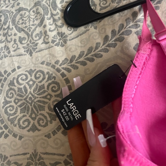 Rampage Pink Polka Dot Chemise Underwire - Picture 4 of 4